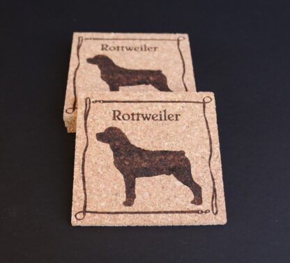 Rottweiler Cork Coasters