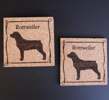 Rottweiler Cork Coasters