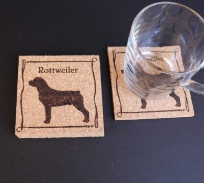 Rottweiler Cork Coasters