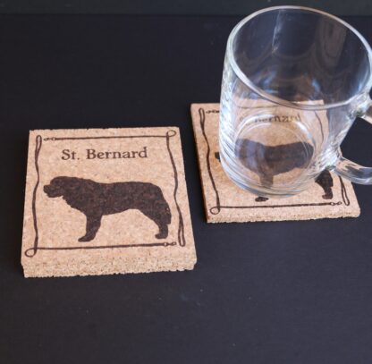 Saint Bernard Cork Coasters