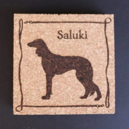 Saluki Cork Coasters