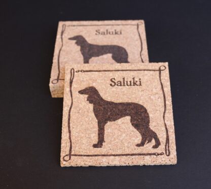 Saluki Cork Coasters