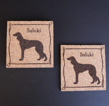 Saluki Cork Coasters