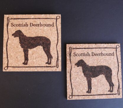 Scottish Deerhound Cork Coasters