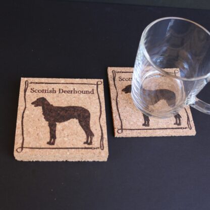 Scottish Deerhound Cork Coasters