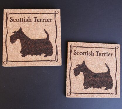 Scottish Terrier Cork Coasters