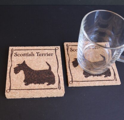 Scottish Terrier Cork Coasters