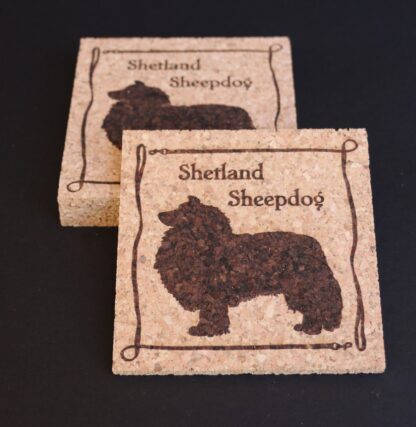 Shetland Sheepdog Cork Coasters