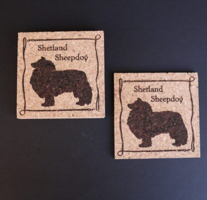 Shetland Sheepdog Cork Coasters