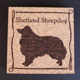 Shetland Sheepdog Cork Coasters