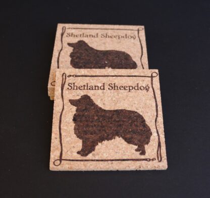 Shetland Sheepdog Cork Coasters