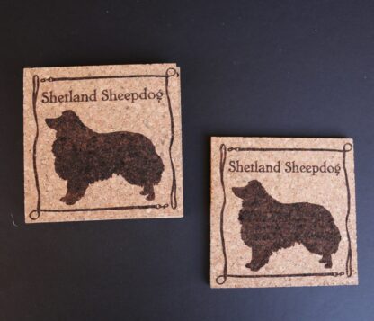 Shetland Sheepdog Cork Coasters