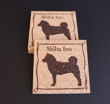 Shiba Inu Cork Coasters