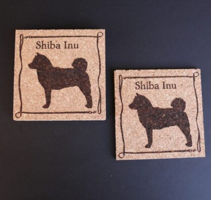 Shiba Inu Cork Coasters