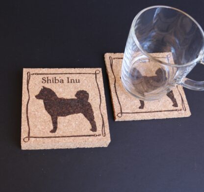 Shiba Inu Cork Coasters