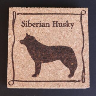 Siberian Husky Cork Coasters