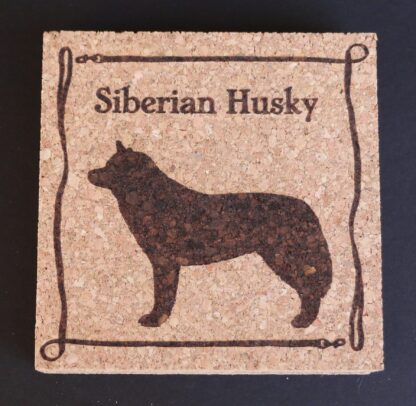 Siberian Husky Cork Coasters