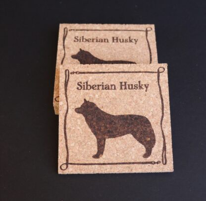 Siberian Husky Cork Coasters