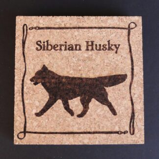 Siberian Husky Cork Coasters