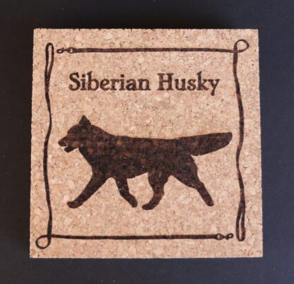 Siberian Husky Cork Coasters