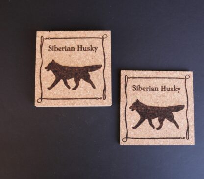 Siberian Husky Cork Coasters