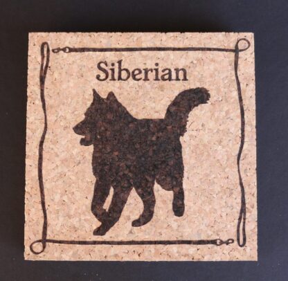 Siberian Husky Cork Coasters