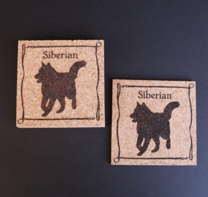 Siberian Husky Cork Coasters