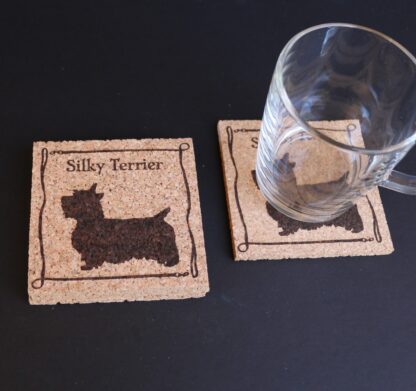 Silky Terrier Cork Coasters