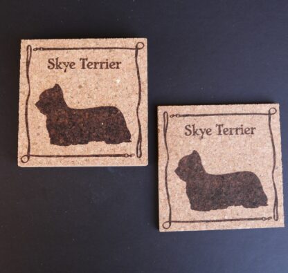 Skye Terrier Cork Coasters