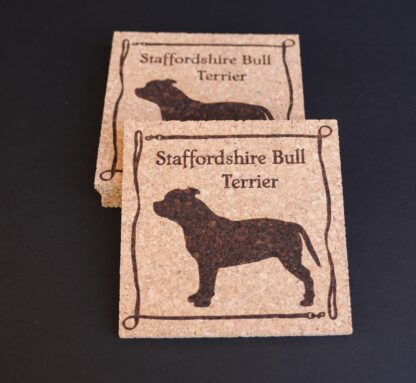 Staffordshire Bull Terrier Cork Coasters