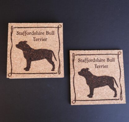 Staffordshire Bull Terrier Cork Coasters