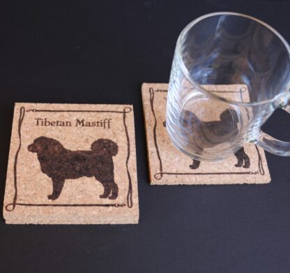 Tibetan Mastiff Cork Coasters