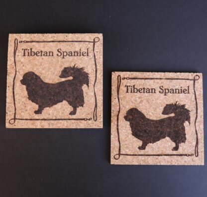 Tibetan Spaniel Cork Coasters