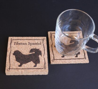 Tibetan Spaniel Cork Coasters