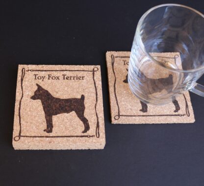 Toy Fox Terrier Cork Coasters