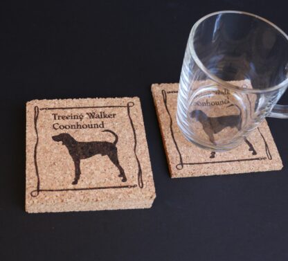 Treeing Walker Coonhound Cork Coasters