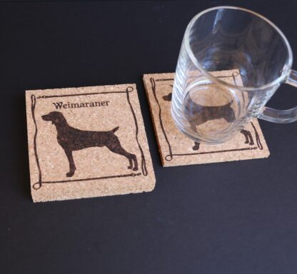 Weimaraner Cork Coasters