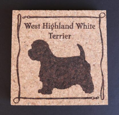 West Highland White Terrier Cork Coasters