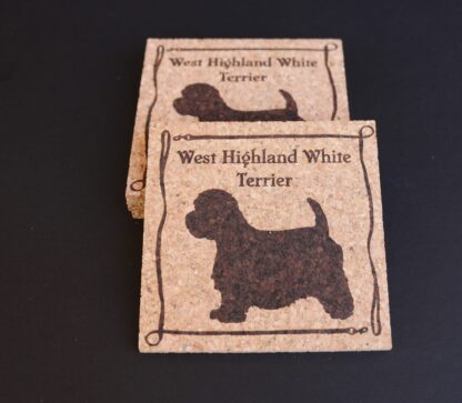 West Highland White Terrier Cork Coasters