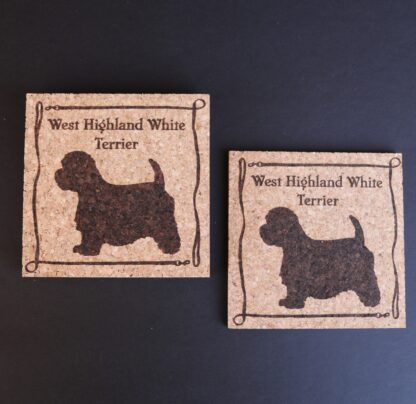 West Highland White Terrier Cork Coasters