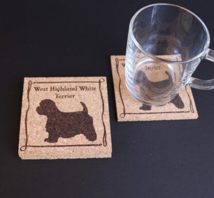 West Highland White Terrier Cork Coasters