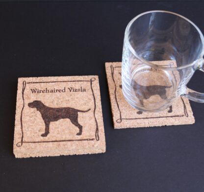 Wirehaired Vizsla Cork Coasters