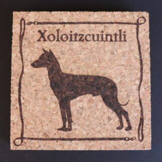 Xoloitzcuintli Cork Coasters