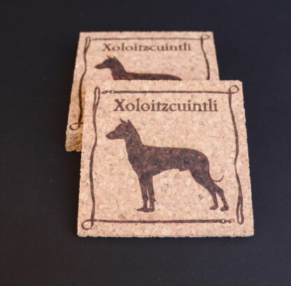 Xoloitzcuintli Cork Coasters