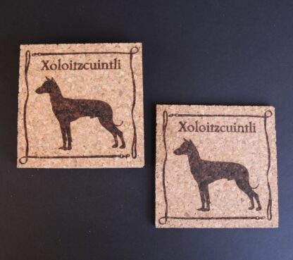 Xoloitzcuintli Cork Coasters