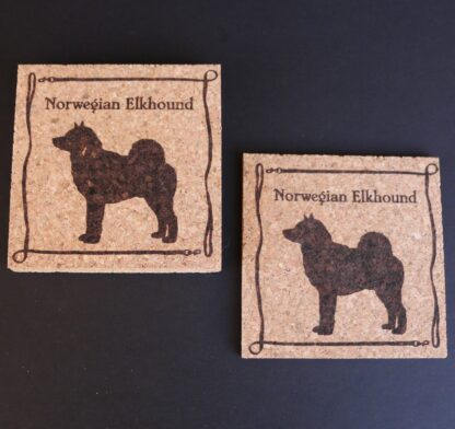 Norwegian Elkhound Cork Coasters