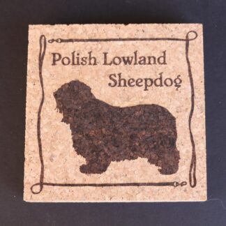 Polish Lowland Sheepdog Cork Coasters