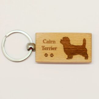 Cairn Terrier Wood Keychain