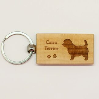 Cairn Terrier Wood Keychain