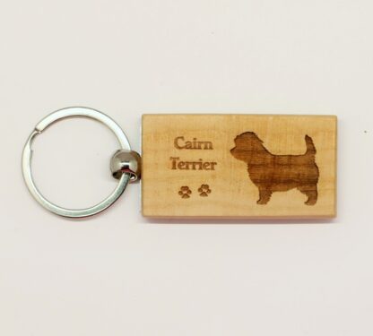 Cairn Terrier Wood Keychain